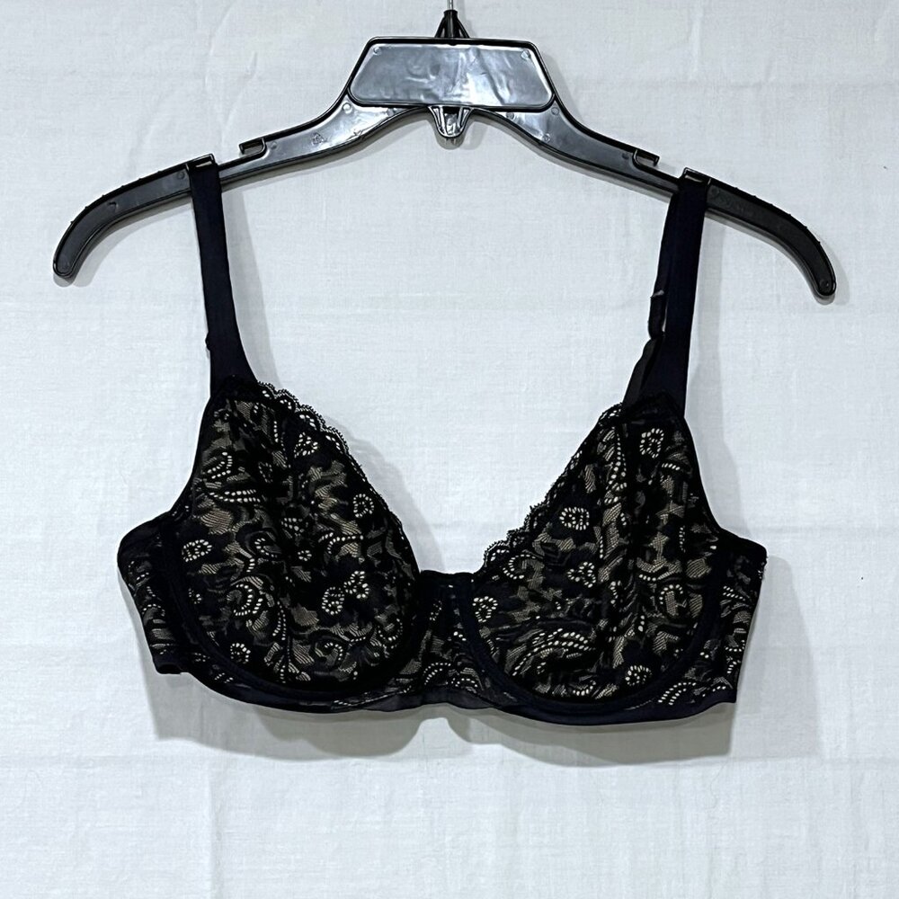 Soma Bra Black & Nude, Enticing Lift Full Coverage – size 32DD – style 79984